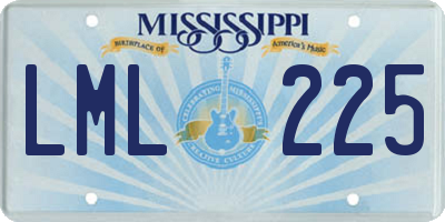 MS license plate LML225