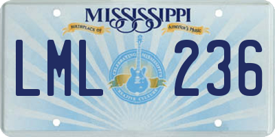 MS license plate LML236