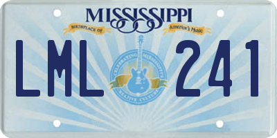 MS license plate LML241