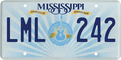 MS license plate LML242