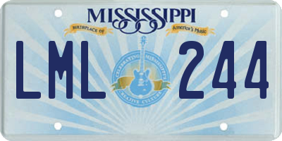 MS license plate LML244
