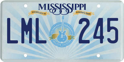 MS license plate LML245