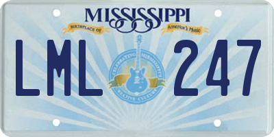 MS license plate LML247