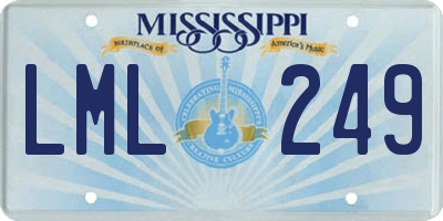 MS license plate LML249