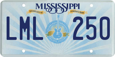 MS license plate LML250