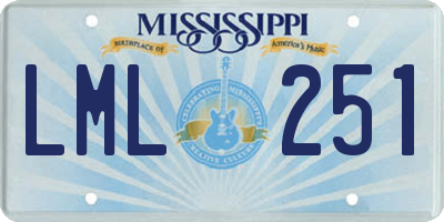 MS license plate LML251