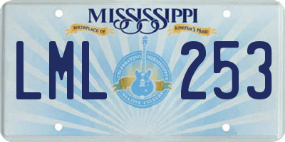 MS license plate LML253