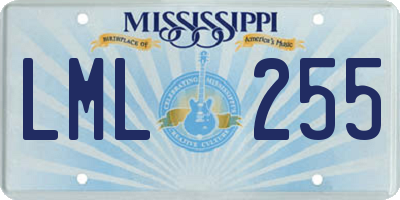 MS license plate LML255
