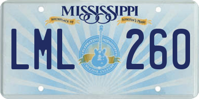 MS license plate LML260