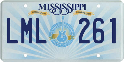 MS license plate LML261