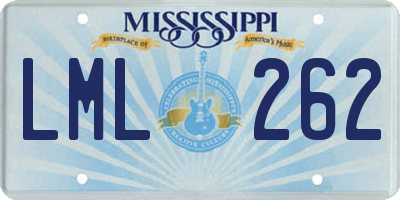 MS license plate LML262