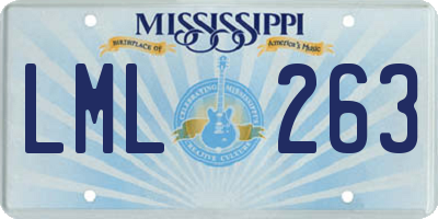 MS license plate LML263