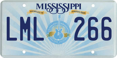 MS license plate LML266