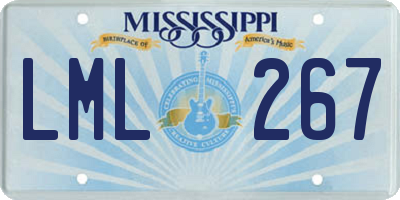 MS license plate LML267