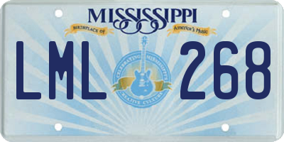 MS license plate LML268