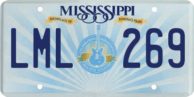 MS license plate LML269