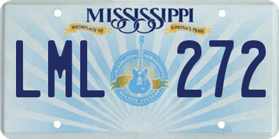 MS license plate LML272