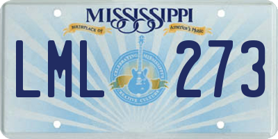 MS license plate LML273