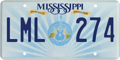 MS license plate LML274