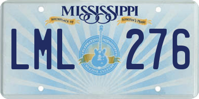 MS license plate LML276