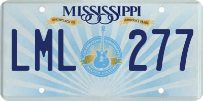 MS license plate LML277