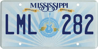 MS license plate LML282