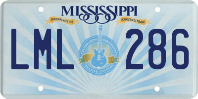 MS license plate LML286