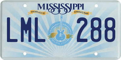 MS license plate LML288