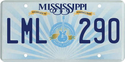 MS license plate LML290