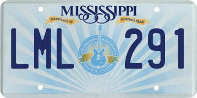 MS license plate LML291