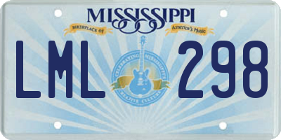 MS license plate LML298