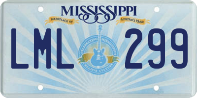 MS license plate LML299
