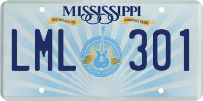 MS license plate LML301