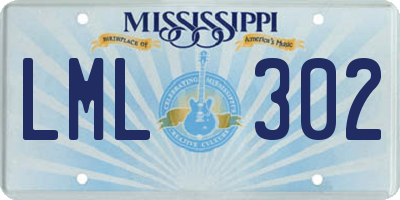 MS license plate LML302