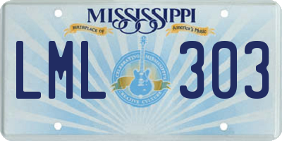 MS license plate LML303