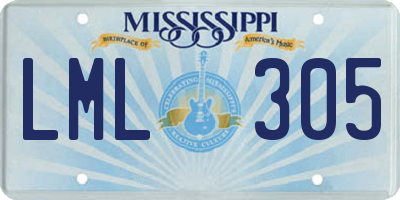 MS license plate LML305