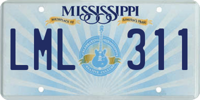 MS license plate LML311