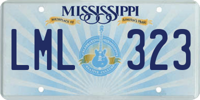 MS license plate LML323