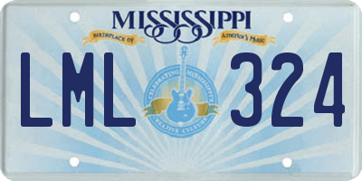 MS license plate LML324