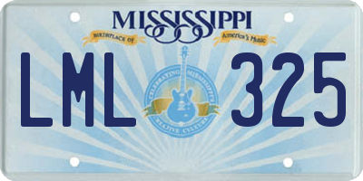 MS license plate LML325