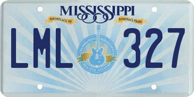 MS license plate LML327