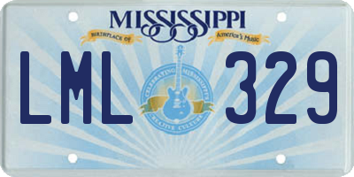 MS license plate LML329