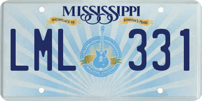 MS license plate LML331