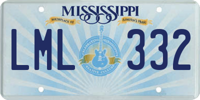 MS license plate LML332