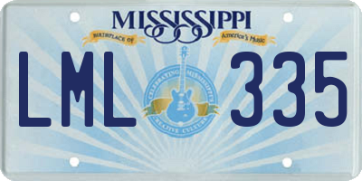 MS license plate LML335