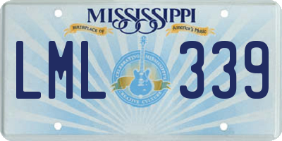 MS license plate LML339
