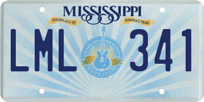 MS license plate LML341