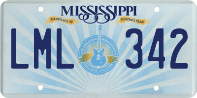 MS license plate LML342