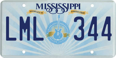 MS license plate LML344