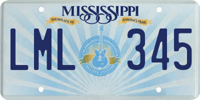 MS license plate LML345